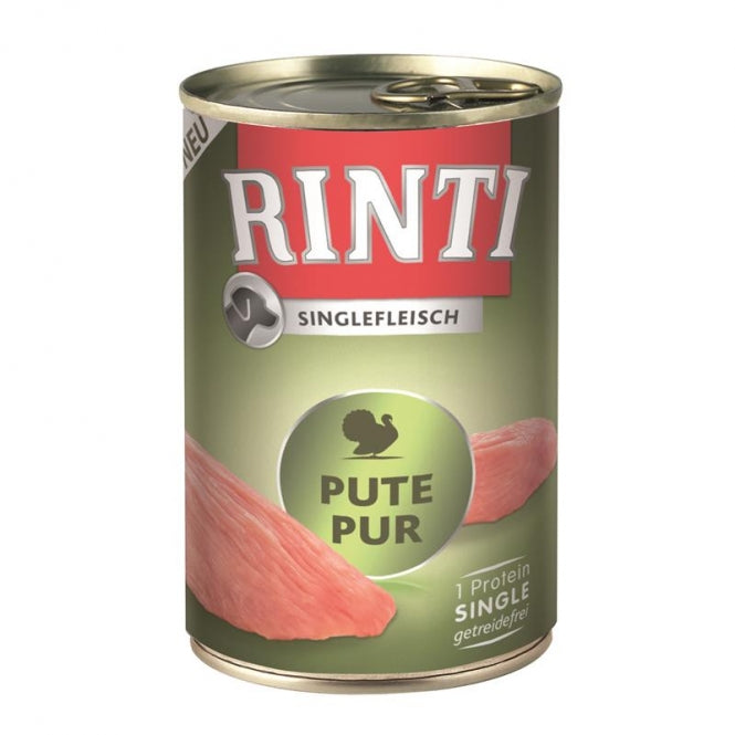 Rinti Singlefleisch Exclusive Pute Pur 400g, 12 Stück