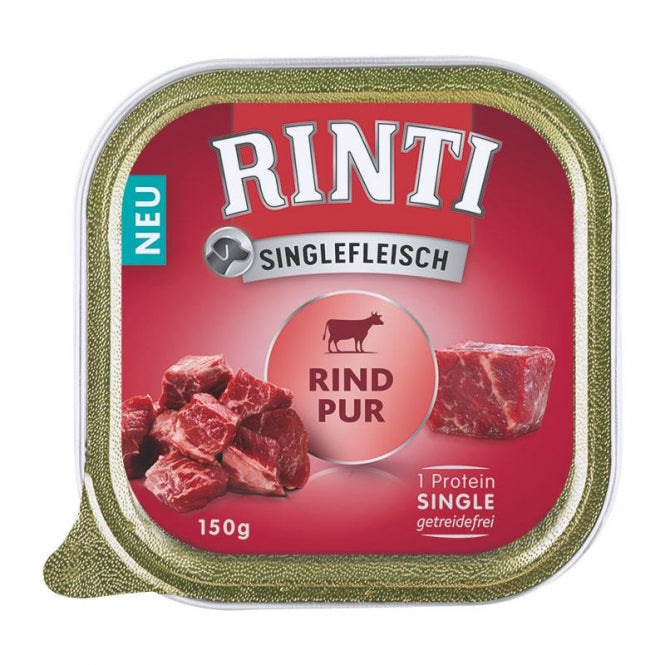 Rinti Schale Singlefleisch Rind Pur 150g, 10 Stück