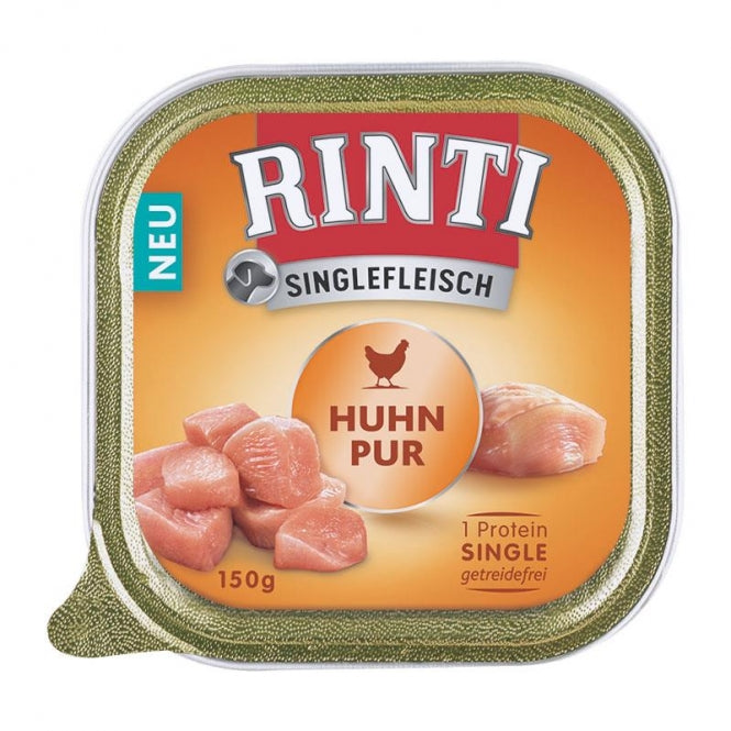 Rinti Schale Singlefleisch Huhn Pur 150g, 10 Stück