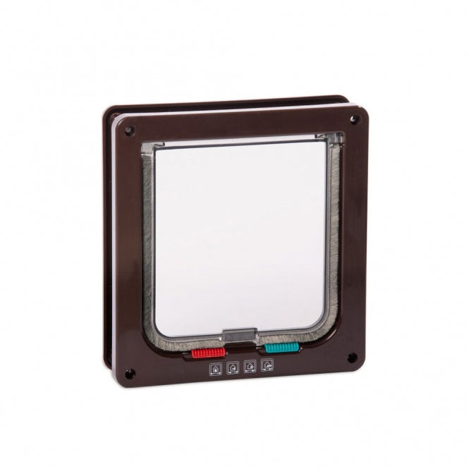 Karlie 4-Wege-Katzentür - Braun - Dein Tierplatz