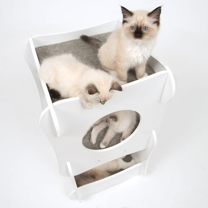 Vesper Katzenhaus Condo - Weiß - Dein Tierplatz
