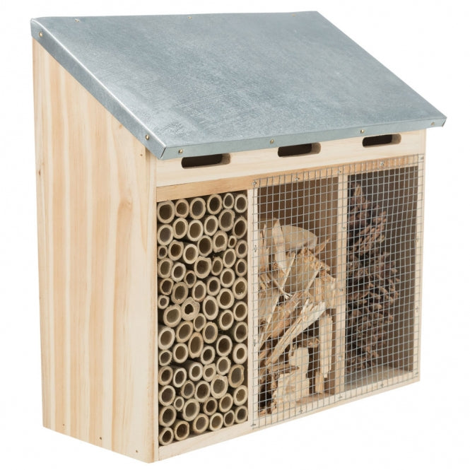 Trixie dreigeteiltes Insektenhotel - 30 × 30 × 14 cm - Dein Tierplatz