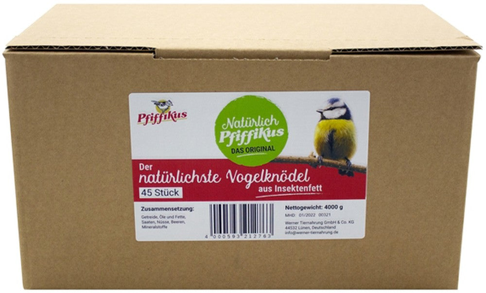 Natürlich Pfiffikus Insektenfettknödel 45er Karton