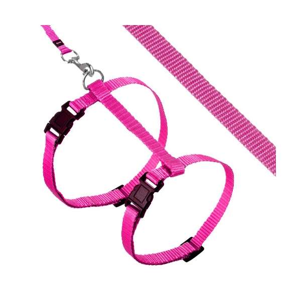 Karlie ASP Katzengeschirr mit Leine - Pink Hundeleine