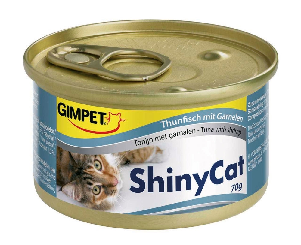 GimCat ShinyCat Thunfisch mit Garnelen 70g, 24 Stück