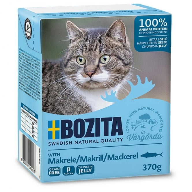 Bozita Cat Tetra Recard Häppchen in Gelee Makrele 370g, 6 Stück
