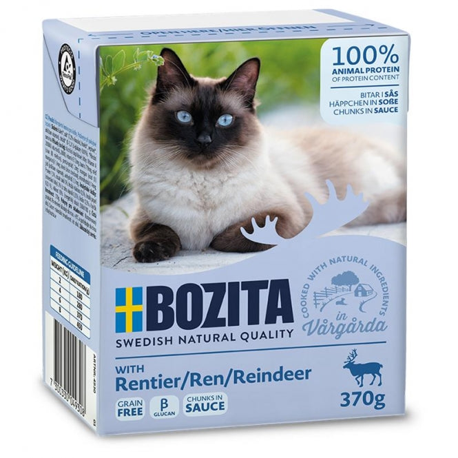Bozita Cat Tetra Recard Häppchen in Soße Rentier 370g, 6 Stück