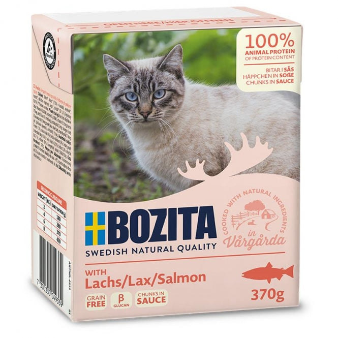 Bozita Cat Tetra Recard Häppchen in Soße Lachs 370g, 6 Stück
