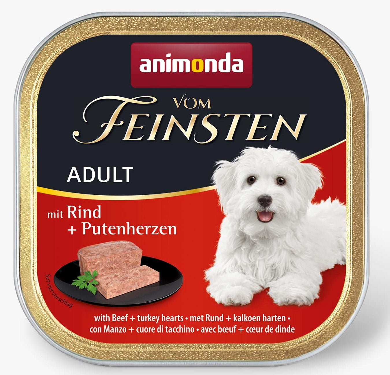 Animonda vom Feinsten Adult Rind & Putenherzen 150g, 22 Stück