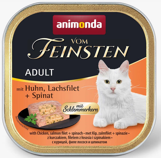 Animonda vom Feinsten mit Schlemmerkern mit Huhn, Lachfilet & Spinat 100g