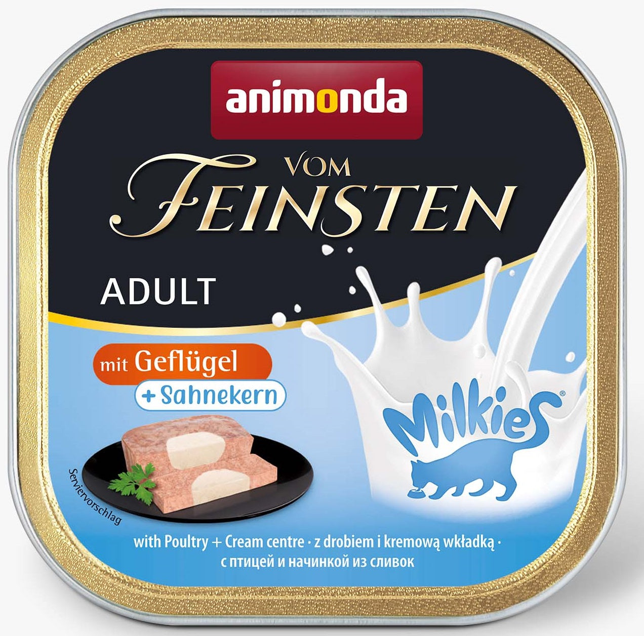 Animonda vom Feinsten Milkies Geflügel plus Sahnekern 100g, 32 Stück