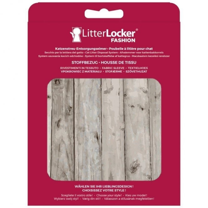 LitterLocker Fashion Bezug Wood Katzenstreu
