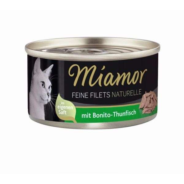 Miamor Feine Filets naturelle 80g - Bonito-Thunfisch, 24 Stück