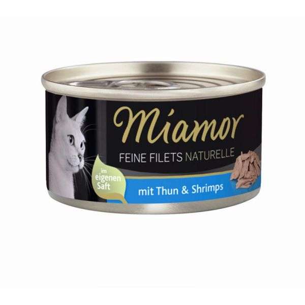 Miamor Feine Filets naturelle 80g - Thun & Shrimps, 24 Stück