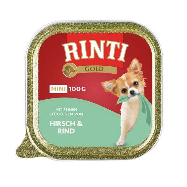 RINTI Gold mini 100g - Hirsch & Rind, 16 Stück