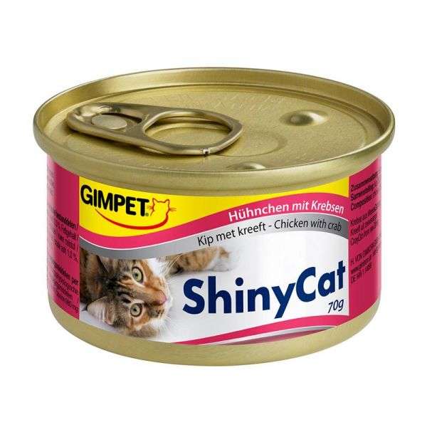 GimCat ShinyCat Hühnchen mit Krebsen 70g, 24 Stück