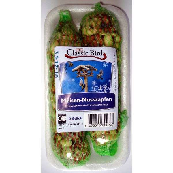 Classic Bird Meisen-Nußzapfen 2 Stück, 20 Stück