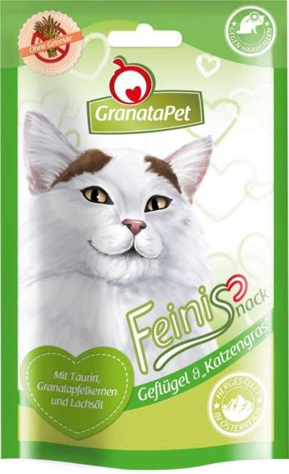GranataPet Katzensnack Feinis Geflügel & Katzengras 50g - Dein Tierplatz
